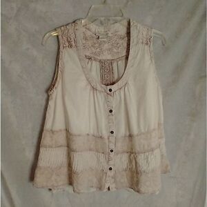 Rachel Zoe Button Up Sleeveless Top